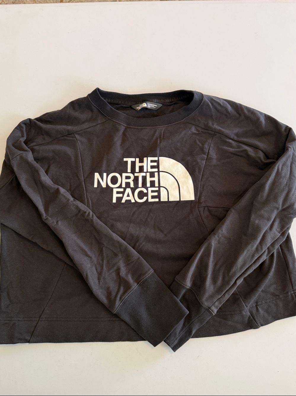 The North Face Black Oversized Cropped Sweatshirt Women’s Size S